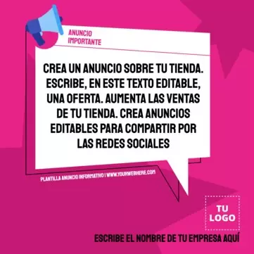 Edita un Anuncio Informativo