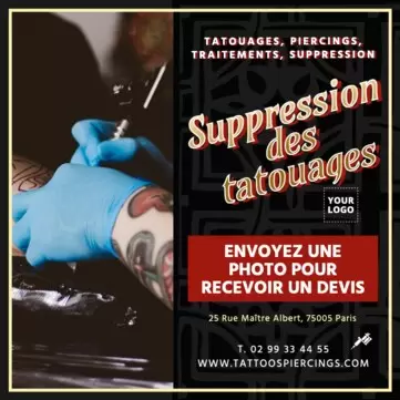 Modifier un modèle de studio de tatouage