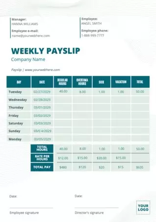 Eine kostenlose Vorlage für Gehaltsabrechnungen bearbeiten