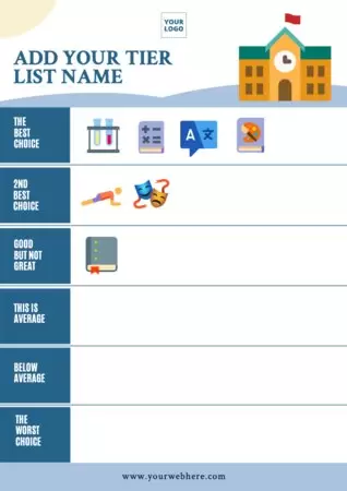 Bearbeite eine leere Ranglistenvorlage