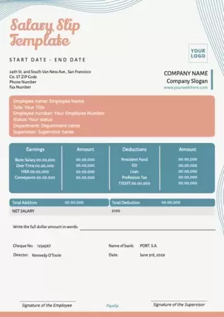 Eine kostenlose Vorlage für Gehaltsabrechnungen bearbeiten