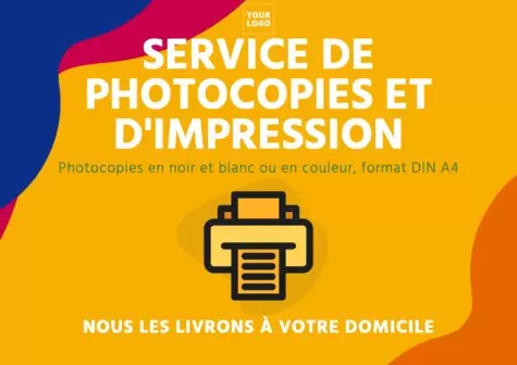 Modifier un panneau pour la photocopie et l'impression