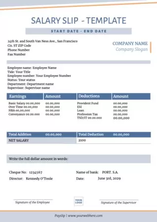 Eine kostenlose Vorlage für Gehaltsabrechnungen bearbeiten