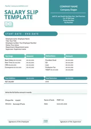 Eine kostenlose Vorlage für Gehaltsabrechnungen bearbeiten