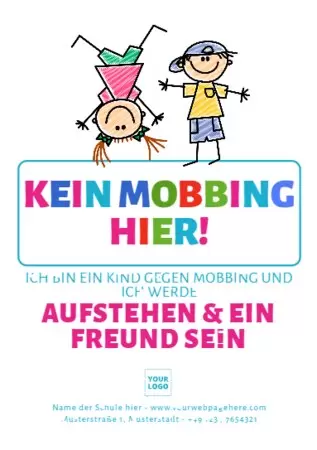 Bearbeite ein Anti-Mobbing Poster