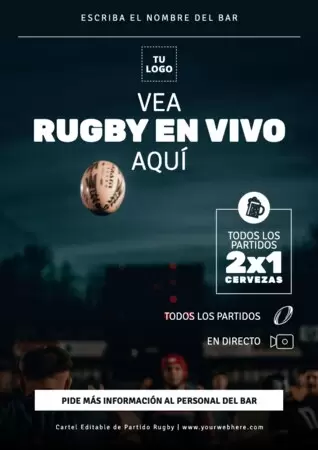 Edita un banner de Rugby