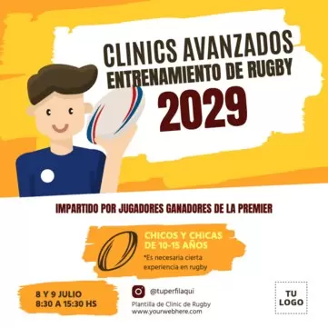 Edita un banner de Rugby