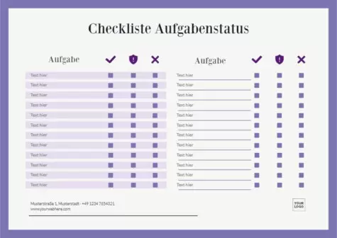 Bearbeite eine Checkliste