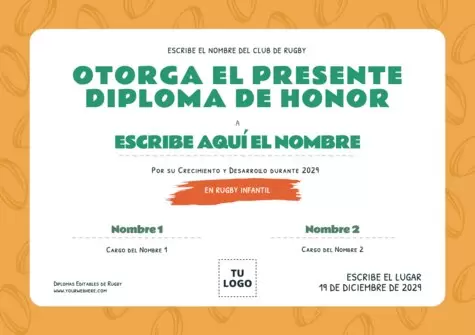 Edita un diploma deportivo