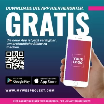 Bearbeite eine Werbevorlage für Apps