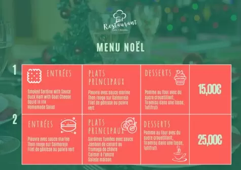 Modifier un modèle de menu de Noël