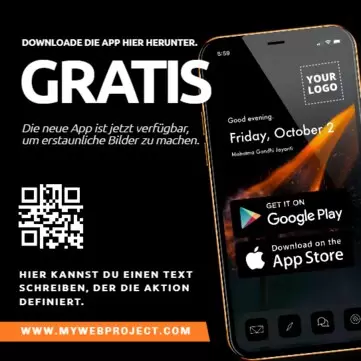 Bearbeite eine Werbevorlage für Apps