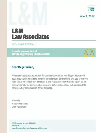 Bearbeite einen Briefkopf