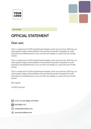 Edite um comunicado oficial