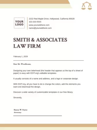 Bearbeite einen Briefkopf