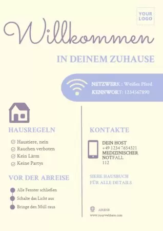 Bearbeite eine Vorlage für AirBnBs