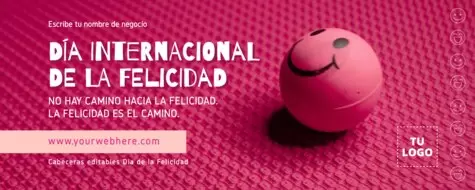 Edita un banner sobre la Felicidad