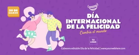 Edita un banner sobre la Felicidad