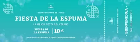 Edita un banner de Fiesta de la Espuma
