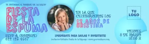 Edita un banner de Fiesta de la Espuma