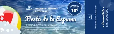 Edita un banner de Fiesta de la Espuma