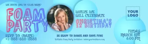 Edit a Foam Party banner