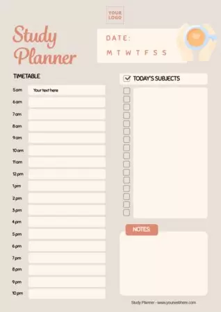 Edit an exam planner template