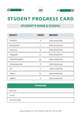 Edit a student report card