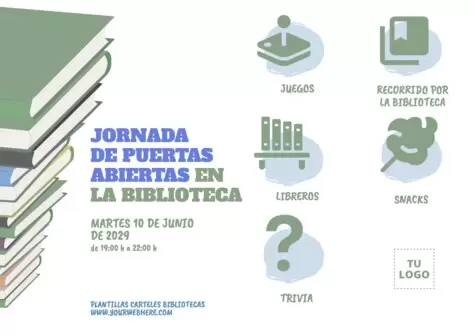 Edita un flyer de Biblioteca