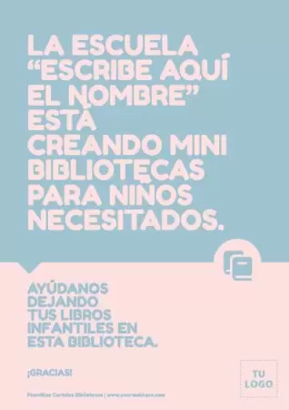 Edita un flyer de Biblioteca