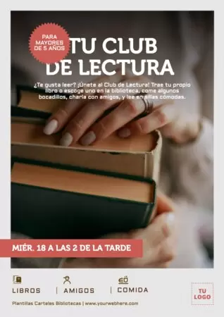 Edita un flyer de Biblioteca