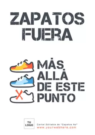 Edita un cartel de Quitarse Zapatos