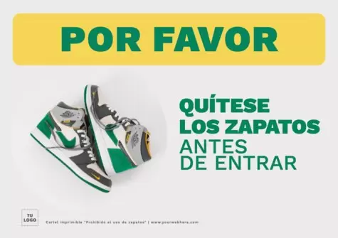 Edita un cartel de Quitarse Zapatos