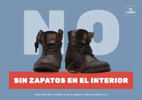 Edita un cartel de Quitarse Zapatos