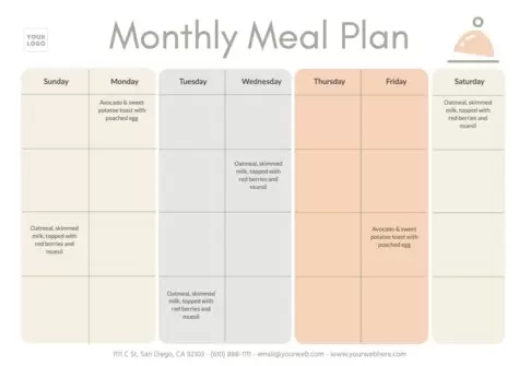 Een maandelijkse planner bewerken