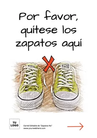 Edita un cartel de Quitarse Zapatos