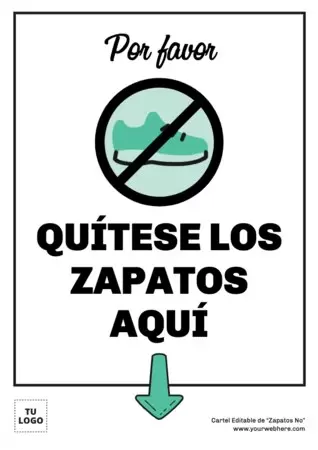 Edita un cartel de Quitarse Zapatos