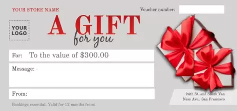 Create a gift voucher