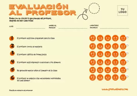 Edita una evaluación al profesor