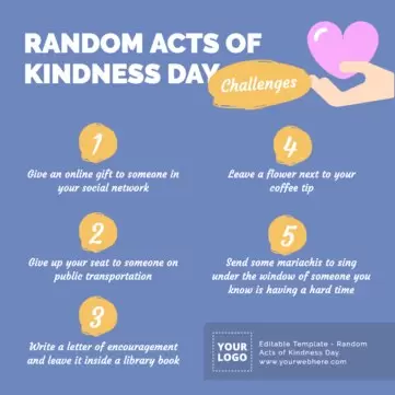 Edit a poster on Kindness Day