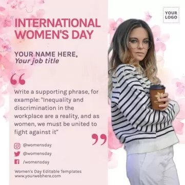 Edit a Women's Day template