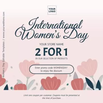 Editar um design para o dia da mulher