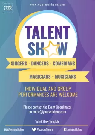 Edit a Talent Show design