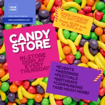 Edit a Candy Shop flyer