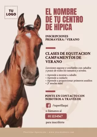 Edita un flyer de Equitación