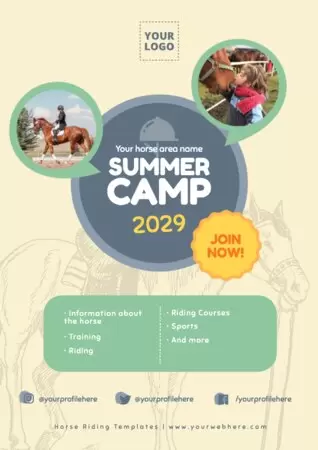 Edit a Horse Camp flyer