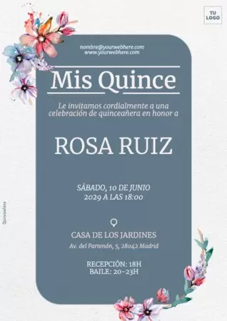 Edita una invitación para quinceañera