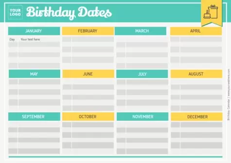 Edit a birthday list template