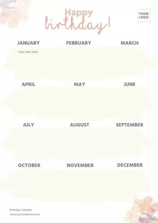 Edit a birthday list template