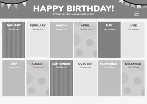 Edit a birthday list template